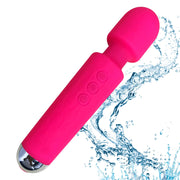 Magic Stress Away Wand Massager - Cordless Rechargeable Personal Massager with 20 Patterns & 8 Speeds (Waterproof, Travel-Friendly, Memory Function)